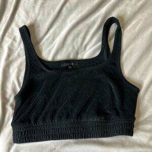 Small terry cloth cropped top
